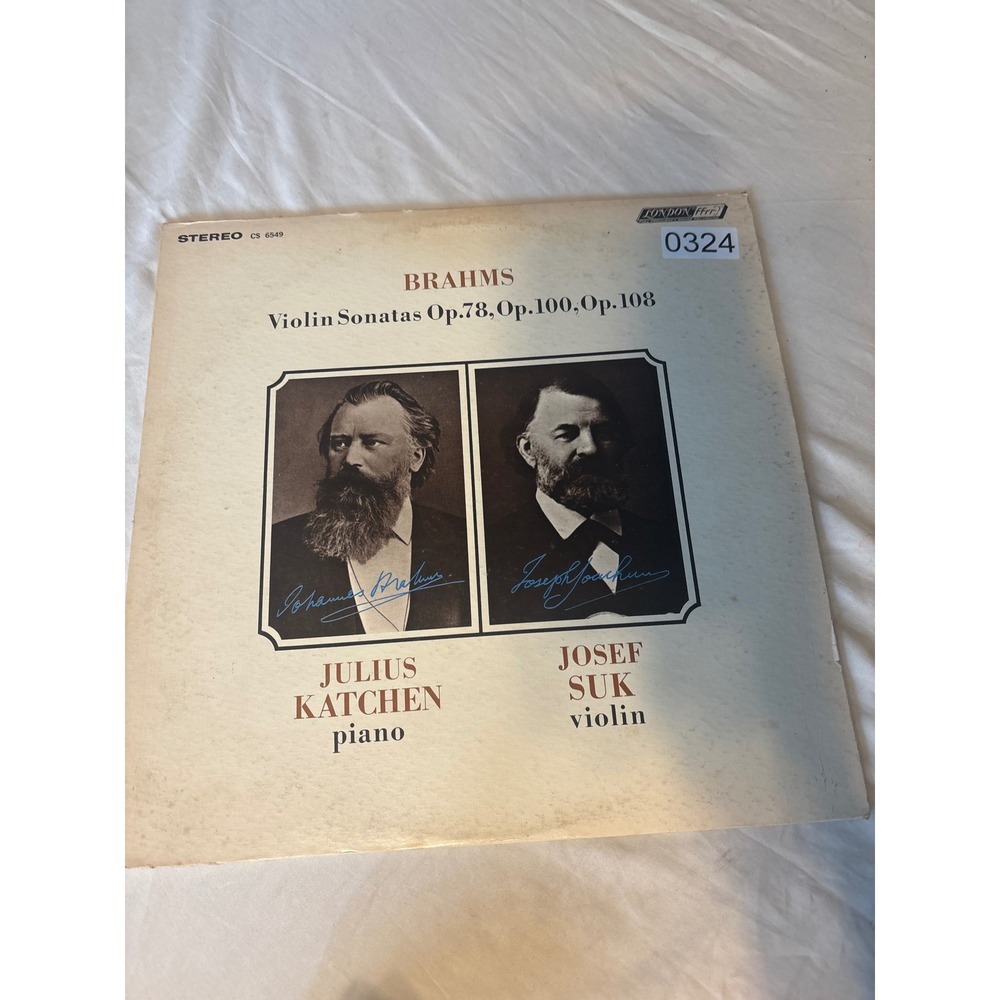 London Brahms Violin Sonatas Josef Suk Julius Katchen Vinyl LP CS 6549 Good